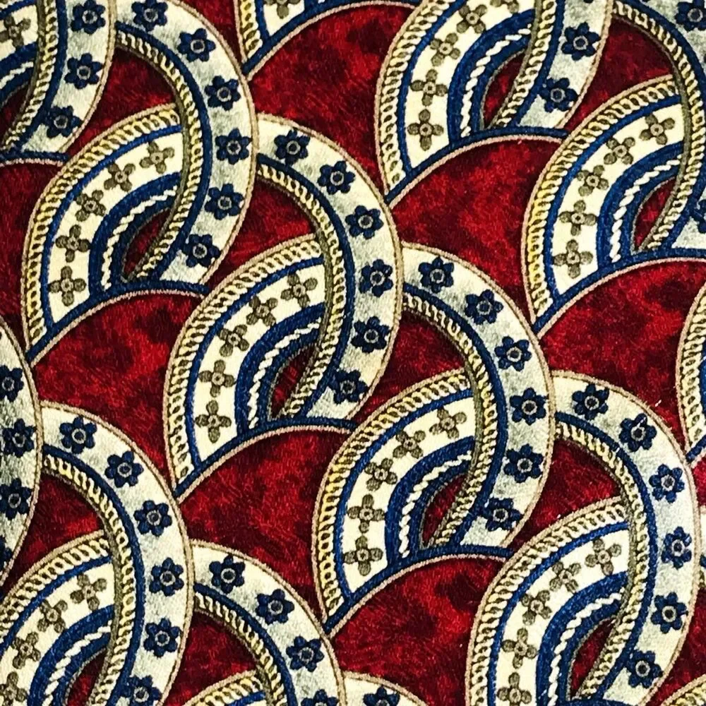 Metropolitan Museum of Art Tie Horseshoe Cross Star Western Cowboy Red Silk